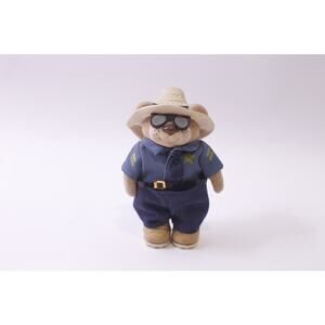 1986, Furskins, Jedgar, Police Bear, Small Plush, Xavier Roberts ~ 250929-WH 770